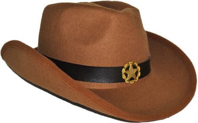 Funny Fashion Carnaval verkleed cowboy hoed voor volwassenen - bruin - vilt