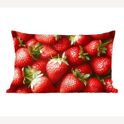 Sierkussens - Kussentjes Woonkamer - 60x40 cm - Aardbei - Fruit - Rood