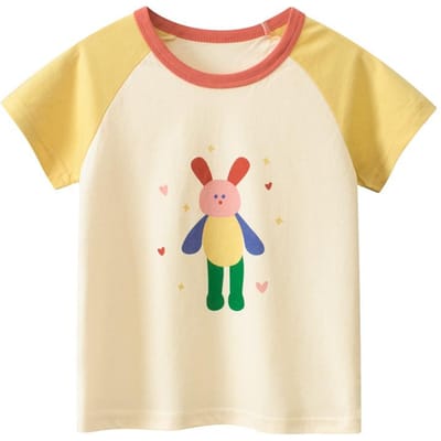 Kinderkleding Koreaanse Stijl Kinderen Korte Mouw T-shirts Zomer Nieuwe Baby Meisjes Kleding 140cm beige