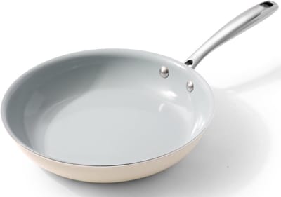 Keramische Koekenpan - Braadpan Inductie - Gezond Koken - Anti-aanbaklaag - 24 cm - Zwart