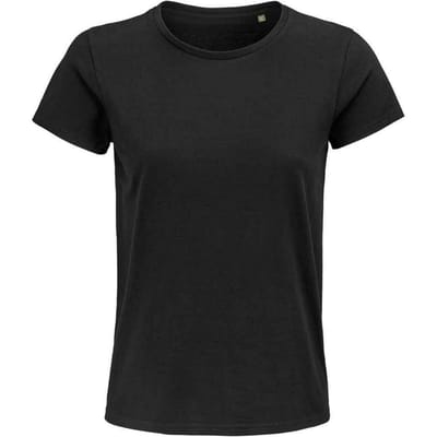 SOLS Dames/Dames Pioneer Organic T-shirt (Diep zwart)
