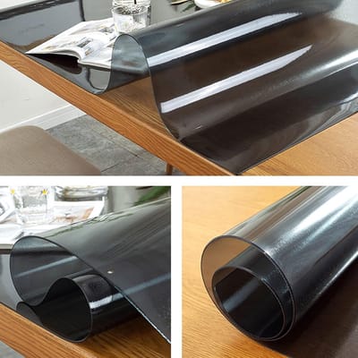 Tafelkleed PVC - Beschermfolie Tafel - Tafel Beschermen - Matte Achterkant - 80 x 120 cm - Transparant