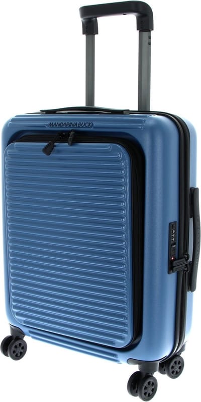 MANDARINA DUCK Tank Case Cabin Trolley With Front Pocket China Blue Blauwgrijs 53cm