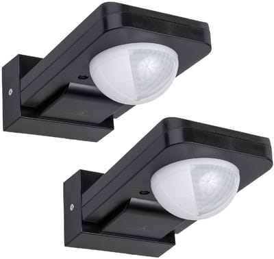 Maclean - PIR bewegingssensor - infrarood, IP65, max 2000W, zwart, MCE243 B, 2 stuks
