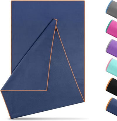 Antislip microvezel yogahanddoek 185 x 65 cm, absorberend en hygiënisch voor hot yoga en fitness, wasbaar en ideaal voor studio gebruik