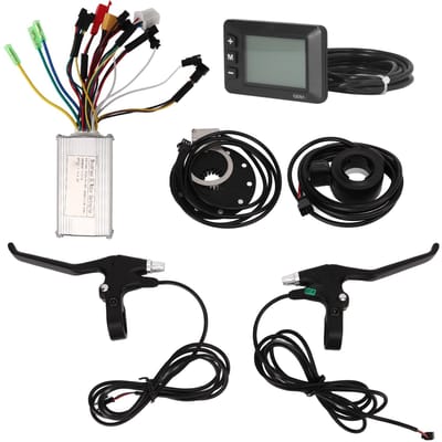 Elektrische Scooter Ombouwset Waterdicht GD01 Paneel 17A Controller Gashendel Remhendel voor 350W black