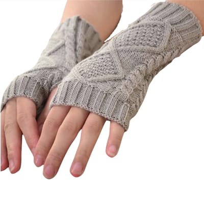 Winkrs | Grijze Polswarmers | Vingerloze Handschoenen | One Size
