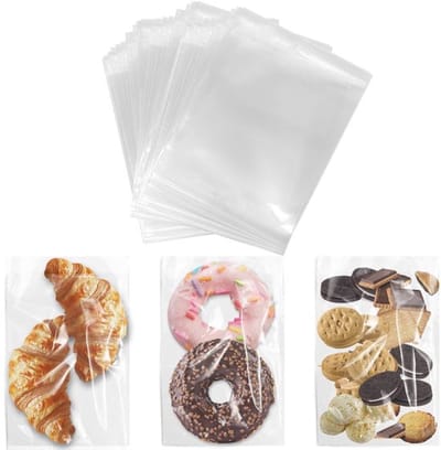 100 stuks koekjeszakjes, doorzichtige cellofaanzakjes, kleine cellofaanzakjes, zelfklevende koekjeszakjes, transparante snoepzakjes voor bakkerij (12x15cm)