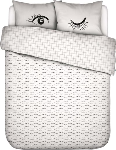 COVERS & CO Eyecatcher Dekbedovertrek Wit - Eenpersoons – 140x200/220 cm