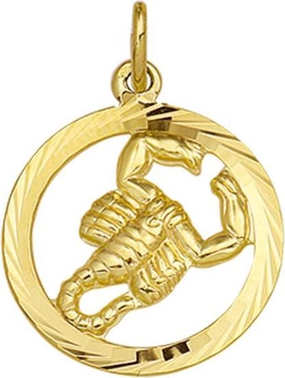 Marie Celeste hanger sterrenbeeld schorpioen gediamanteerd - 16 mm - Goud