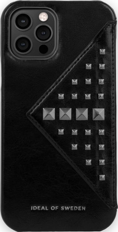 iDeal of Sweden Statement Case Flap Pocket voor iPhone 12/12 Pro Beatstuds Glossy Black - Flap Pocket