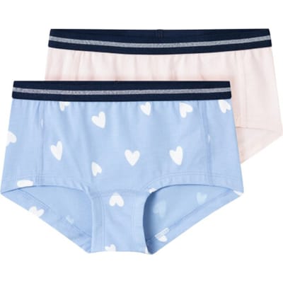 NAME IT NKFHIPSTER 2P SERENITY HEART NOOS Meisjes Onderbroek - Serenity - Maat 116