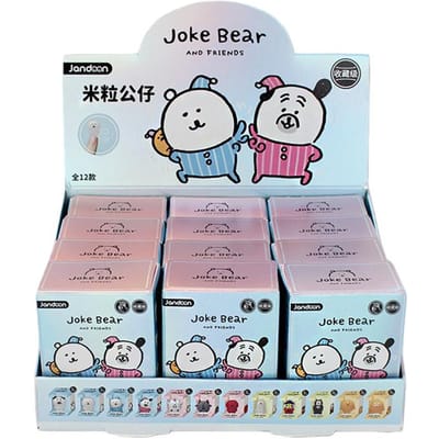 Jandoom Ours Blagueur Kawaii Figurine d'Action Poupée Grain de Riz Jouets Modèle Périphérique Boîte Aveugle Surprise Ornement de Bureau Cadeaux d'Anniversaire