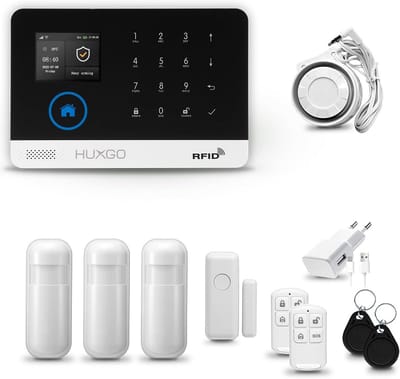 Draadloos Alarmsysteem - Beveiligingsset Huis - Woning Beveiligen - WiFi en GSM Connectiviteit - 18.5 x 12.5 cm - Wit