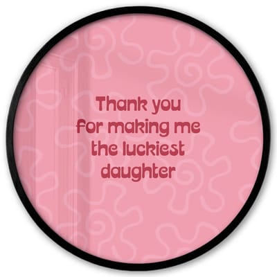 Poster in lijst Rond - Fotolijst 40x40 cm - Posters - Tekst - Rood - Moederdag - Ronde posterlijst zwart - Decoratie - Wanddecoratie woonkamer - Muurdecoratie slaapkamer