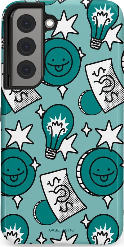 Casetastic Hoesje Geschikt voor Samsung S22 - Stijlvolle Beschermende Duo-layer Case - Muntmeester