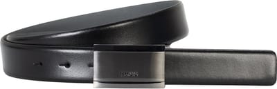 HUGO leren heren riem - zwart