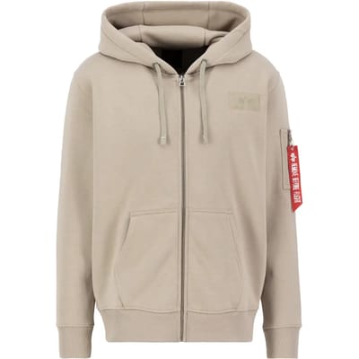 Hooded sweatshirt met rits Alpha Industries Back Print