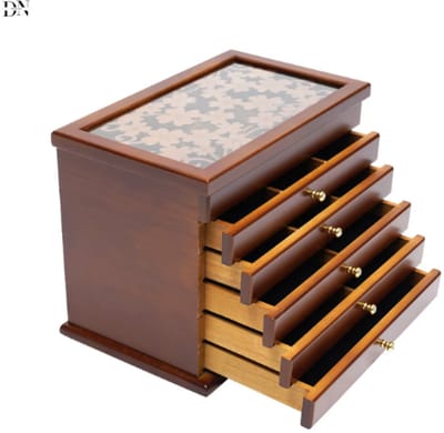 Deniva – Sieradendoos – Juwelendoos – Vintage – Hout – Luxe – Met Laden – Grote Sieraden Opbergdoos – Voor Volwassenen - Organizer