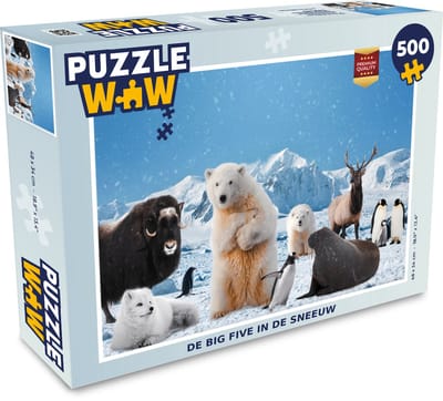 Puzzel Dieren - Big Five - Noordpool - Legpuzzel - Puzzel 500 stukjes