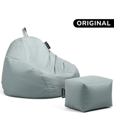 Casacomfy Pear Original - Zitzak met Voetenbankje - Kind & Volwassenen - Binnen & Buiten - Grijs