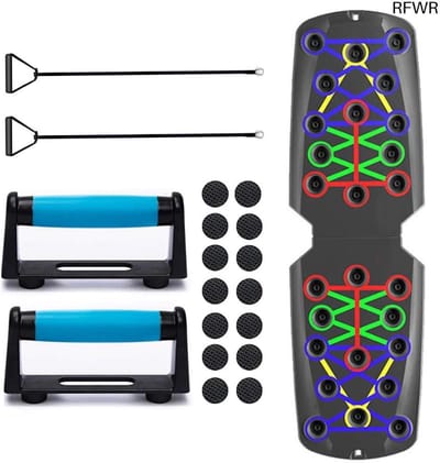 RFWR® Draagbaar opvouwbaar trainingsstation voor push-ups en spiertraining - 12-in-1