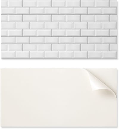 Zelfklevend vinyl wandpaneel 100x50 cm, baksteenmotief