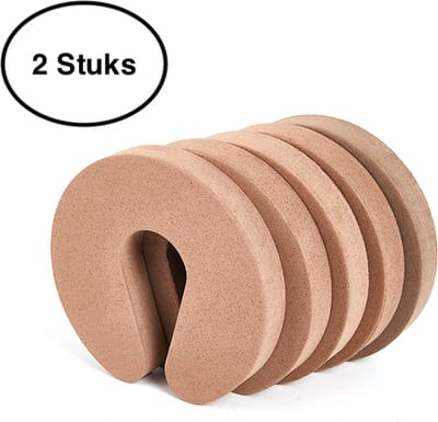 Schuim Deurstopper - set van 2 - deurbuffer - Bruin