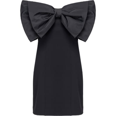 PINKO Antigua Abito Crepe Stretch + Taffeta Black Size: 40 | Mini Dresses Outlet | Dames | Zwart