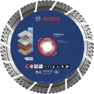 Bosch Accessories 2608900663 EXPERT MultiMaterial Diamanten doorslijpschijf Diameter 230 mm Boordiameter 22.23 mm Steen, Beton, Baksteen 1 stuk(s)