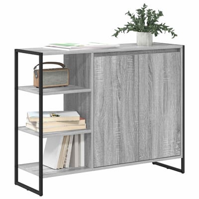 vidaXL - Bijzetkast - Grijs - Sonoma - 96,5 - x - 30 - x - 75 - cm - Bewerkt - hout