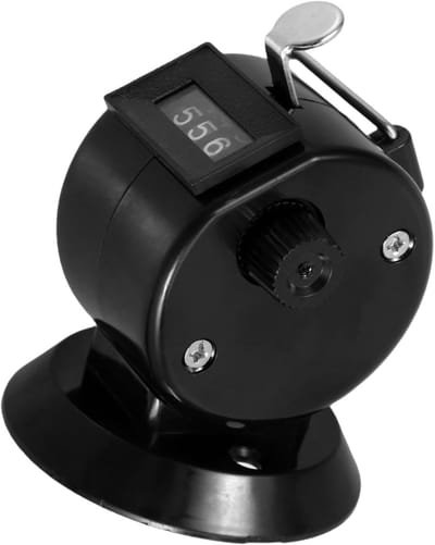 Handmatige Teller - Tel Apparaat Klikker - Bezoekers Tellen - Eenvoudige Resetknop - 7.5 cm - Zwart