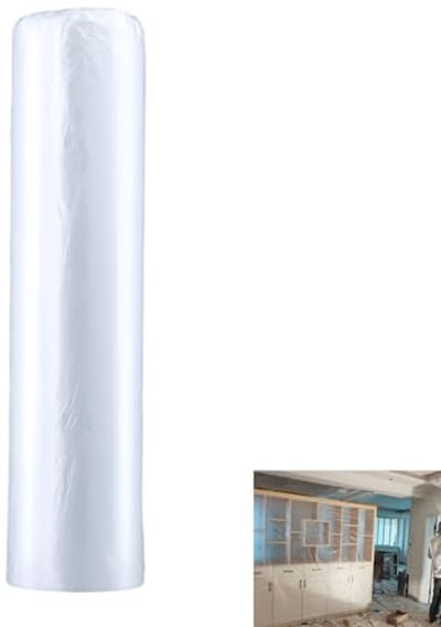Kunststof Afdekzeil 400 cm x 20 m - Transparante Schilderfolie voor Bescherming