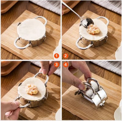 CHPN - Ravioli maker - Dumpling maker - 2 stuks - Mal voor duplings - Vorm voor ravioli - 2-in-1 - Ravioli Maker - Mal en Vorm - 10 cm diameter - Keukentool - Lekker koken