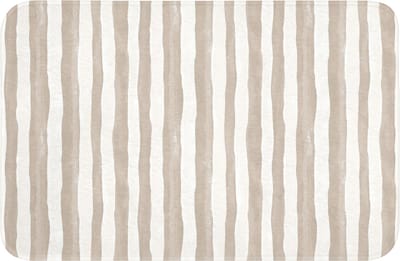 WC mat 60x40 cm - Antislip - Minimalistisch - Strepen - Beige - Toiletmat - Vloermat - Douchemat - Toilet tapijt - Toiletmatten