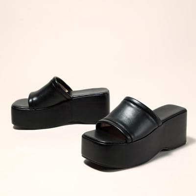 Zomer Roze Wedge Slippers Dames Platform Sandalen Knus Leer Peep Toe Instappers Hoge Hakken Casual Strand Slide Schoenen Vrouwelijk 35
