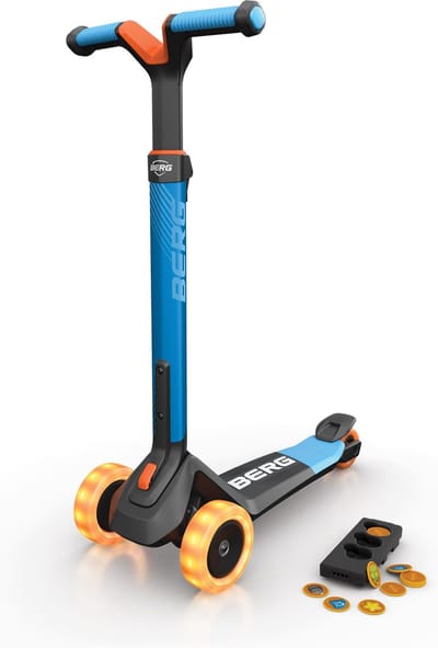 BERG Nexo Kinderstep - Step 3 wielen - Vanaf 2 jaar - Opvouwbaar - In hoogte verstelbaar - Incl. Magneetdeck + LED wielen - Blauw