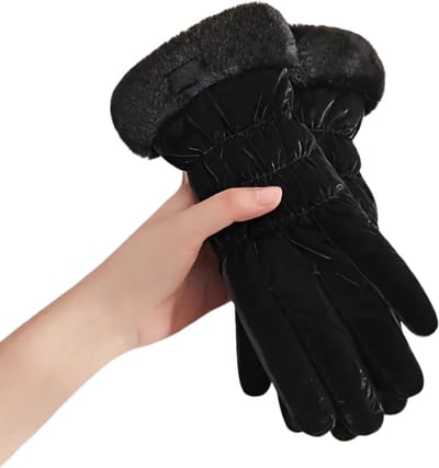 Bovista Winterhandschoen - Handschoenen - Touchscreen Handschoenen - Handschoenen WInter - Winter - Fluweel - Zwart