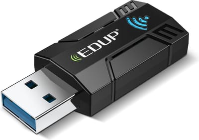Edup - Wifi Adapter - WiFi USB Adapter - 2.4Ghz en 5Ghz Dual band - 1300Mbps - Wifi Dongle - Wifi Ontvanger - Mac en Windows