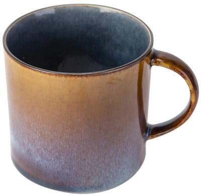 Cosy & Trendy Mok Quintana Blue - Set van 4, 450 ml - Porselein - Vaatwasser- & Magnetronbestendig, Modern Design