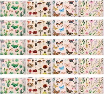 Zakdoekjes Reisformaat - Mini Tissues - Voor Onderweg - Zacht Voor Huid - 100 Pakjes - Planten Stijl
