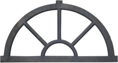Stal raam - Schuurraam venster - Decoratie en constructie - Antieke stijl gietijzer - 63 x 34 cm - Grijs