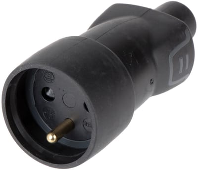 Legrand zwart rubber stopcontact 2P+Z