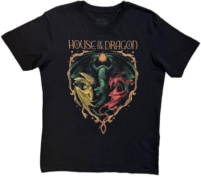House of the Dragon - Dragon Crest Heren Tshirt - S - Zwart