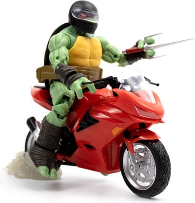 Teenage Mutant Ninja Turtles BST AXN Action Figure with Vehicle Raphael with Motorcycle (IDW Comics) 13 cm