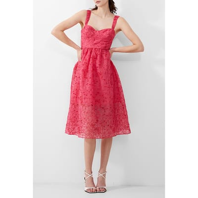 French Connection Embroidered Lace Strappy Dress Red Größe: 18 | Midikleider Outlet | Damen | Rot