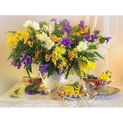 5D Diy Ronde Diamond Schilderen Cross Stitch Diamond Borduurpakketten Bloem Decoratie Diamond Mozaïek Home Decor 20X30CM