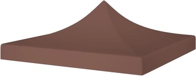 Universeel Partytent Dakzeil 3x3 m - Waterdicht 600D Oxford met PVC Coating - Vervangend Dak voor Vouwtent & Verstelbare Paviljoen - Bruin