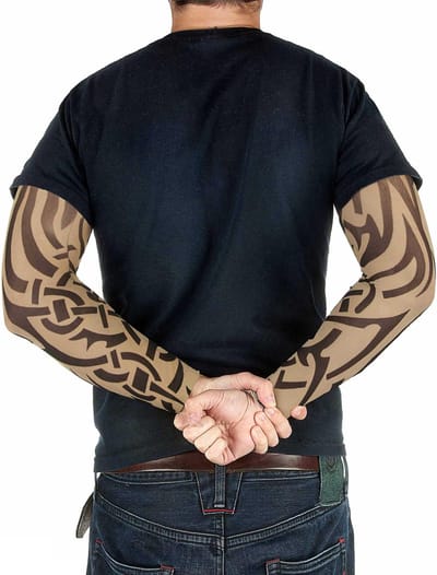 Carnaval verkleed mouwen - Tattoo sleeves 2x - tribal - getatoeerde armen - volwassenen - bikers/voetballers/rockers