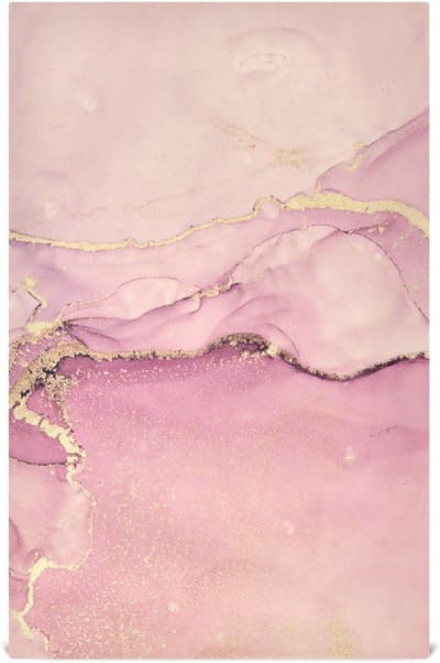 Keuken Handdoeken Set - Theedoeken Keuken - Keukenwerk - Enkelzijdig Bedrukt - 71x46 cm - Roze Marmer